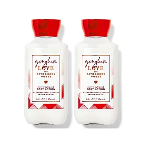 Bath & Body Works Gingham Love Super Smooth Body Lotion Sets Gift For Women 8 Oz -2 Pack (Gingham Love), 4 Fl Oz (Pack of 2)