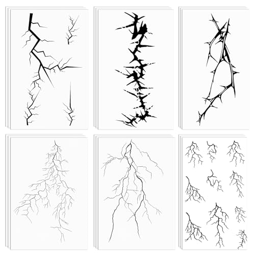 Halloween Stitches Temporary Tattoos - 18 Sheets Fake Scars Makeup