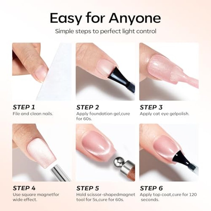 3-in-1 Cat Eye Nail Magnet with Acrylic Brush Set