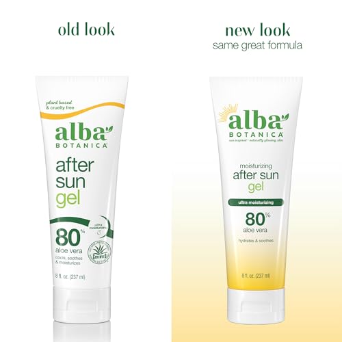 Alba Botanica 80% Aloe Vera After Sun Gel, 8 fl oz
