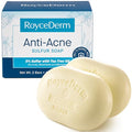 Roycederm Sulfur Soap for Acne - 5% Volcanic Sulfur & Tea Tree Oil (2 Bars)