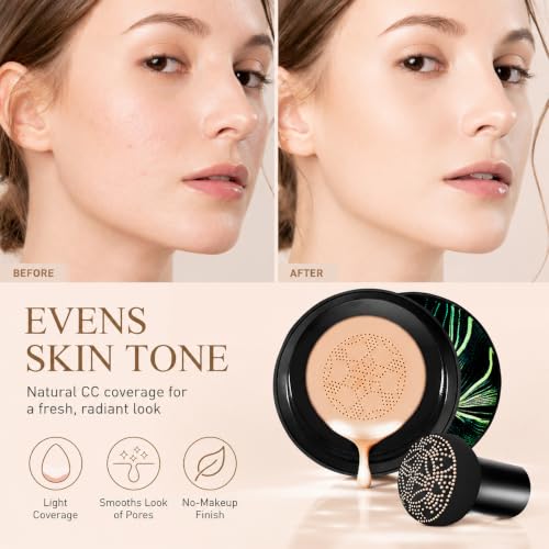 Aurovida Moisture Cushion CC Cream Foundation with Mushroom Head