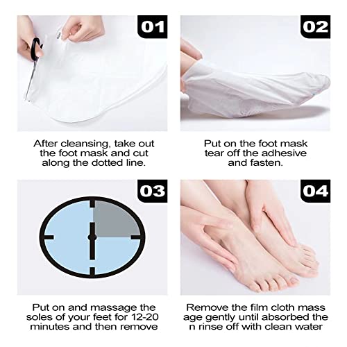Lavender Exfoliating Foot Peel Mask - 6 Pack for Soft Feet