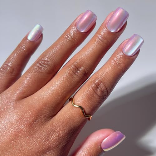 Glamnetic Pearlescent Purple Velvet Press On Nails - 30 Set