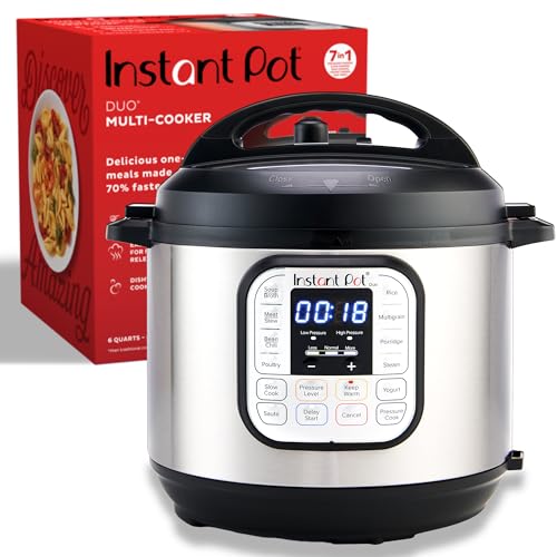 Instant Pot Duo 7-in-1 Mini Electric Pressure Cooker, Slow Rice Cooker, Steamer, Sauté, Yogurt Maker, Warmer & Sterilizer, Includes Free App with over 1900 Recipes, Stainless Steel, 3 Quart