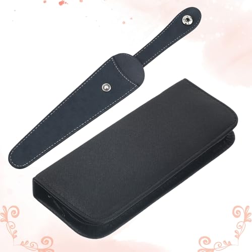 2-Pack Hair Scissor Case with Zipper & Suede Leather