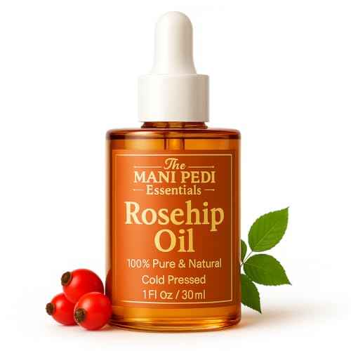Rosehip Oil for Face. 100% Pure, Natural, Cold-Pressed & Organic. Natural wealth of vitamins that help nourish & hydrate your skin - 1 Fl Oz