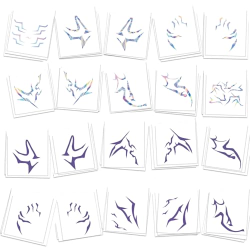 Anime Temporary Tattoos 60 Pcs - Water Activated Stickers