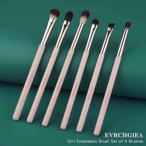 Eye Makeup Brush Set - 6 Pc Professional Eyeshadow Brushes