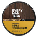 Every Man Jack Beard Balm - Moisturize, Strengthen And Style Your Beard w/Medium Hold - Light Sandalwood Scent - Made w/Naturally Derived Ingredients like Candelilla Wax and Shea Butter - 2 oz