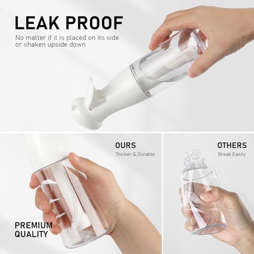 Bealee Continuous Spray Bottle - Ultra Fine Mist for Hair & Cleaning - 2 Pack 6.8 OZ