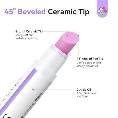 SAVILAND 2-in-1 Cuticle Oil Pen with Ceramic Tip & Lavender