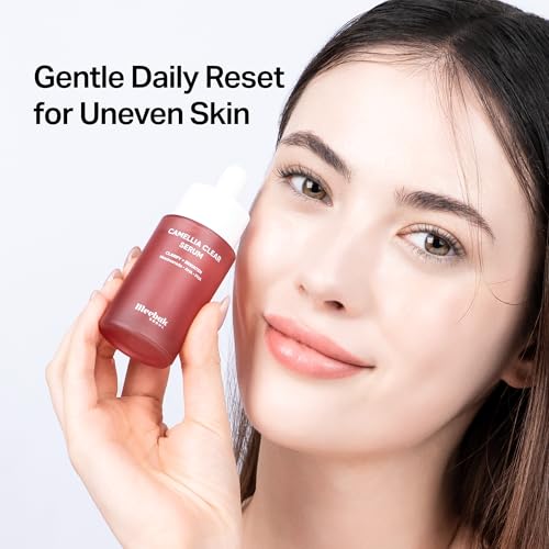 Camellia Clear Daily Exfoliating Serum ? Niacinamide + AHA & PHA, Gentle Chemical Exfoliant Face Serum for Skin Texture & Tone, Hydrating Korean Pore Minimizer for Face