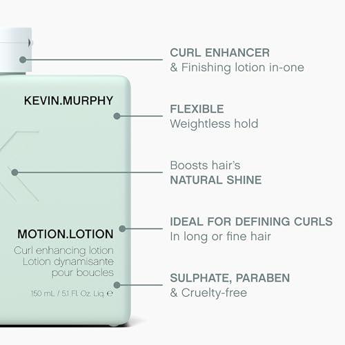 KEVIN.MURPHY MOTION.LOTION - Curl Enhancer Lotion - Hair Care for Long or Fine Hair - Curl Defining Lotion - Weightless with Anti-Frizz - 150 mL / 5.1 fl oz (Pack of 2)