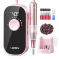 Electric Nail Drill E51, 40000RPM Professional Nail Tool for Manicure & Gel Removal - Rechargeable with LCD Display, Pink