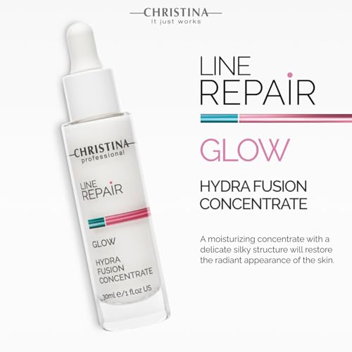 Christina Line Repair Glow Hydra Fusion Concentrate - Hydrating Face Serum with Hyaluronic Acid and Niacinamide - Deep Moisture for Dehydrated Dull Skin with Uneven Texture and Fatigue Signs - 30 ml