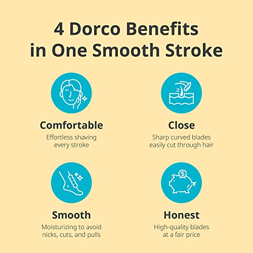DORCO EVE 5 Women's Disposable Razors 3 Pack - Moisturizing Blade System, Travel Size, Sensitive Skin Friendly