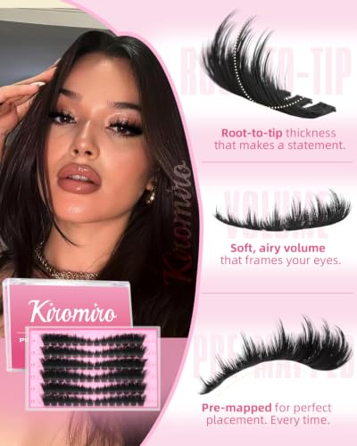 Kiromiro Volume Lash Clusters 10-20mm Pre-Mapped Cat Eye