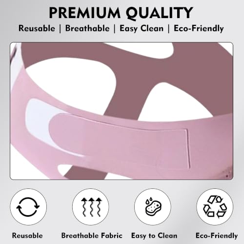 Double Chin Reducer & V Line Jawline Strap for Sleeping, Pink