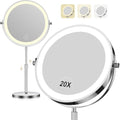 Dienmern Makeup Mirror with Lights 1X/20X Magnifying 360° Rotation