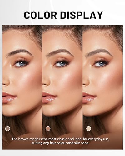 3-Color Eyebrow Powder Kit with Brush & Razor