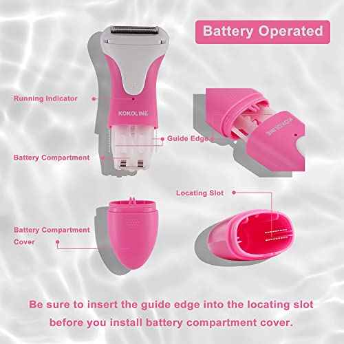 Women's Electric Razor | Wet & Dry Shaver for Legs,Bikini, Underarms with Bikini Trimmer & Hypoallergenic Foil for Sensitive Skin,Pink/uyg1