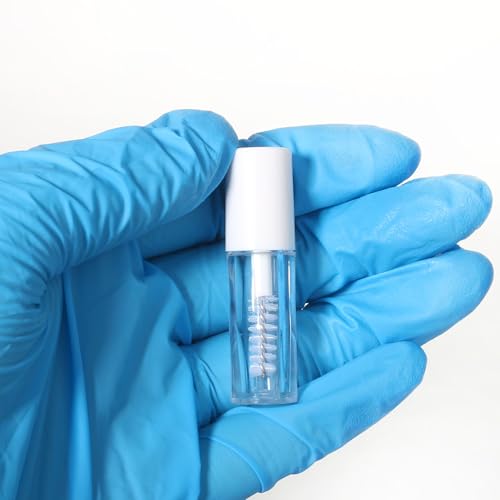 COSIDEA 52pcs 0.8ml White Empty mini mascara tubes with wand for castor oil 1ml eyelash serum tube packing sample size containers