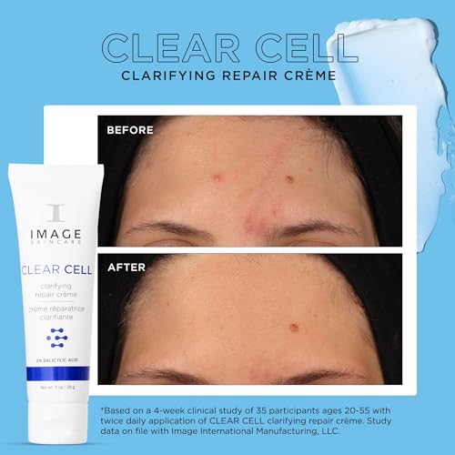 IMAGE Skincare, CLEAR CELL Clarifying Repair Cr?me, Face Night Cream Gel Moisturizer for Oily Prone Skin
