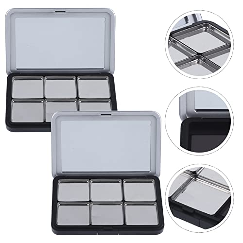 Empty Eyeshadow Palette with Mirror - Magnetic Refillable Makeup Palette, 2PCS