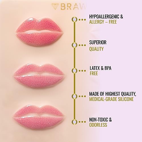 BRAWNA 3D Lip PMU Practice Skin - 10 Shapes