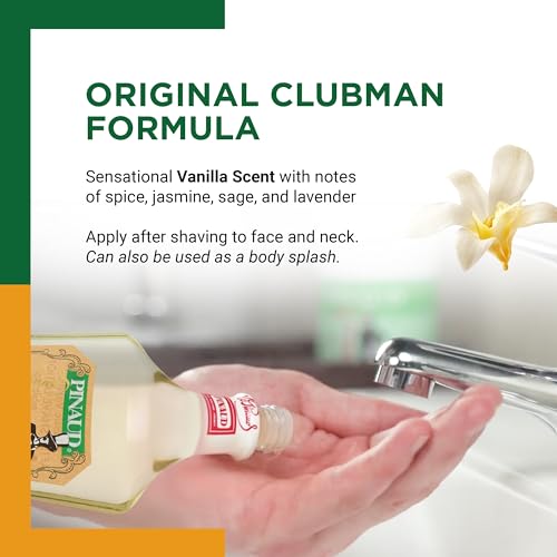 Clubman Pinaud Classic Vanilla After Shave Lotion, 6 Fl Oz
