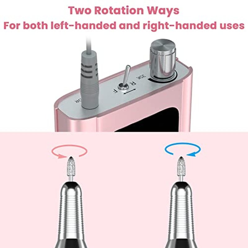 Delanie Professional Nail Drill 35000 RPM Rechargeable Rose Gold