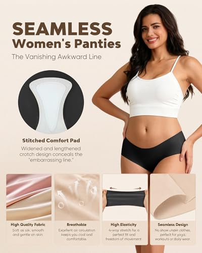 Camel Toe Proof Seamless Briefs for Women