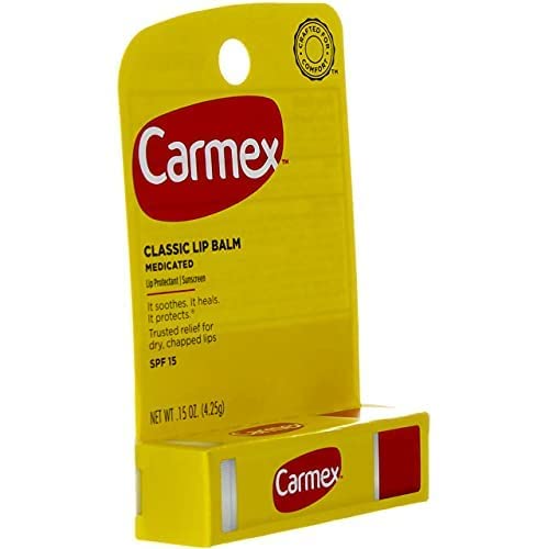 Carmex Classic Lip Balm, Lip Protectant Sunscreen SPF 15, 0.15 Oz
