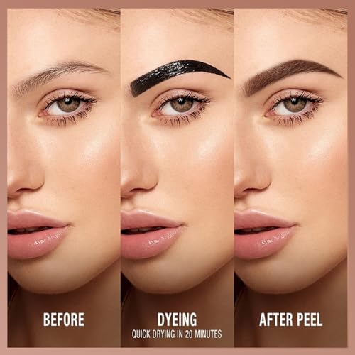 FeiCuiYun Peel Off Eyebrow Tint Gel - Red Brown, Waterproof 5 Days