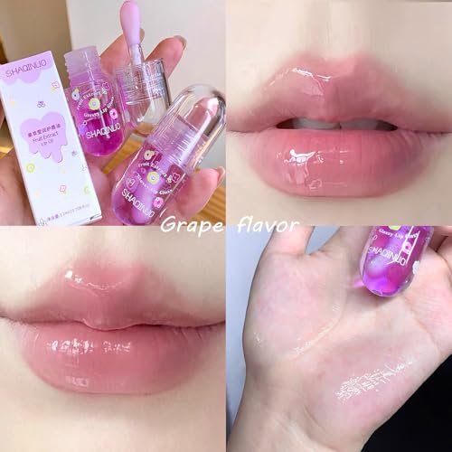 4 Pcs Fruit Flavored Lip Gloss Oil Set – Hydrating Jelly