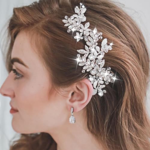 Silver Rhinestone Bridal Hair Comb | Wedding Headpiece