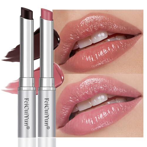 FeiCuiYun Honey Tinted Lip Balm - Sheer Hydrating Gloss, 2Pcs