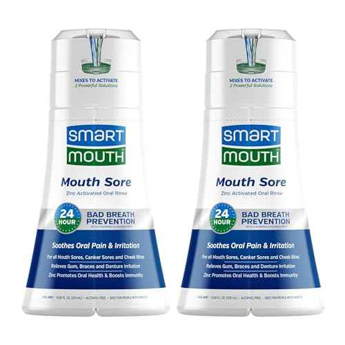 SmartMouth Mouth Sore Zinc Activated Oral Rinse 10.82oz, 2 Pack