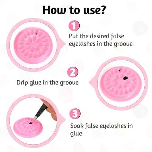 100 Pcs False Eyelash Glue Holders, Lash Trays, Disposable Lash Pads for Eyelash Extensions