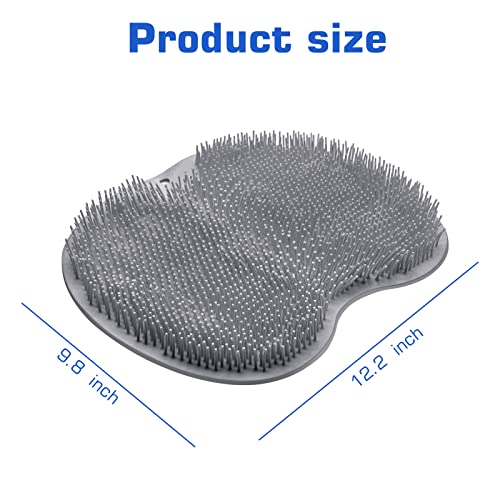 Shower Foot Scrubber Mat with Back Washer & Suction Cups