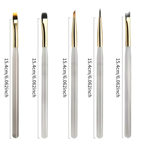 5-Piece Professional Nail Art Brush Set for French Tips & Ombre
