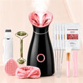 Nano Ionic Facial Steamer Spa Kit with 8 Skincare Tools
