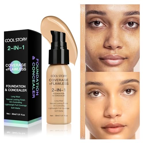 2-in-1 Foundation & Concealer - Long Wear Matte Finish