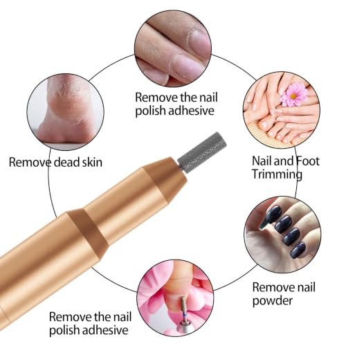 CBVCBV Rechargeable Nail Drill Kit - Professional Electric File for Gel Manicure & Pedicure