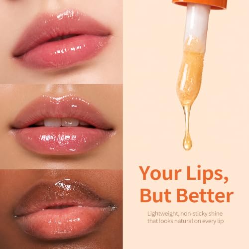 Purederm Hydrating Glow Lip Oil – Non-Sticky Lip Gloss 0.26oz