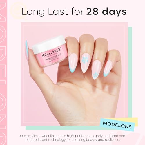 Modelones Macaron Acrylic Powder Set A3-Pearly Mint Frost - 6 Colors, 10g each