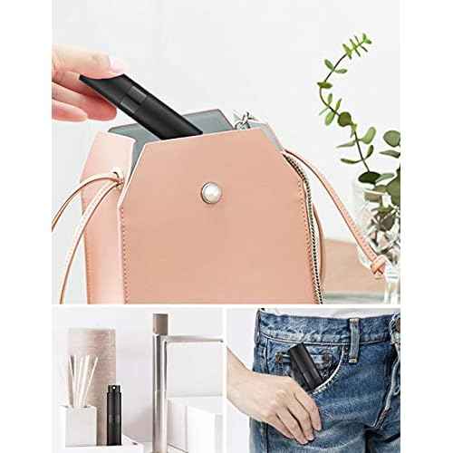 Lisapack 8ML Atomizer Perfume Spray Bottle for Travel (3 PCS) Empty Cologne Dispenser, Portable Sprayer (Black, Silver, Brown)