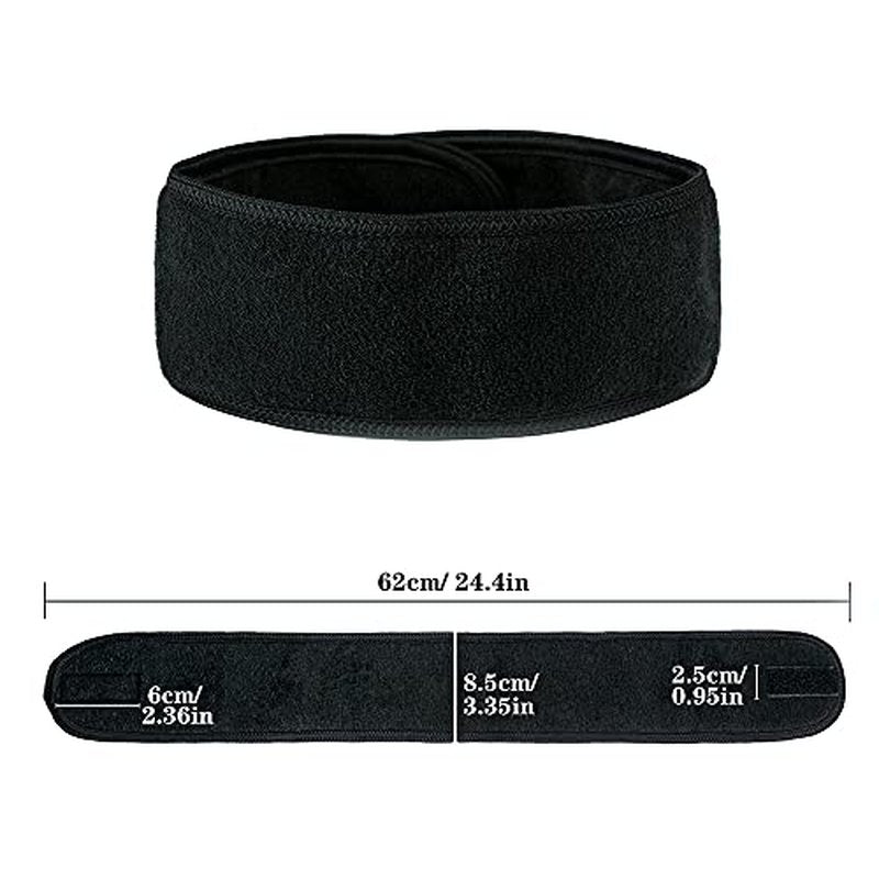 4-Pack Terry Cloth Facial Spa Headbands - Adjustable Makeup Wraps