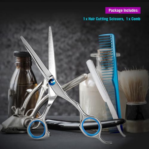 COOLALA 6.5" Professional Hair Cutting Scissors Stainless Steel